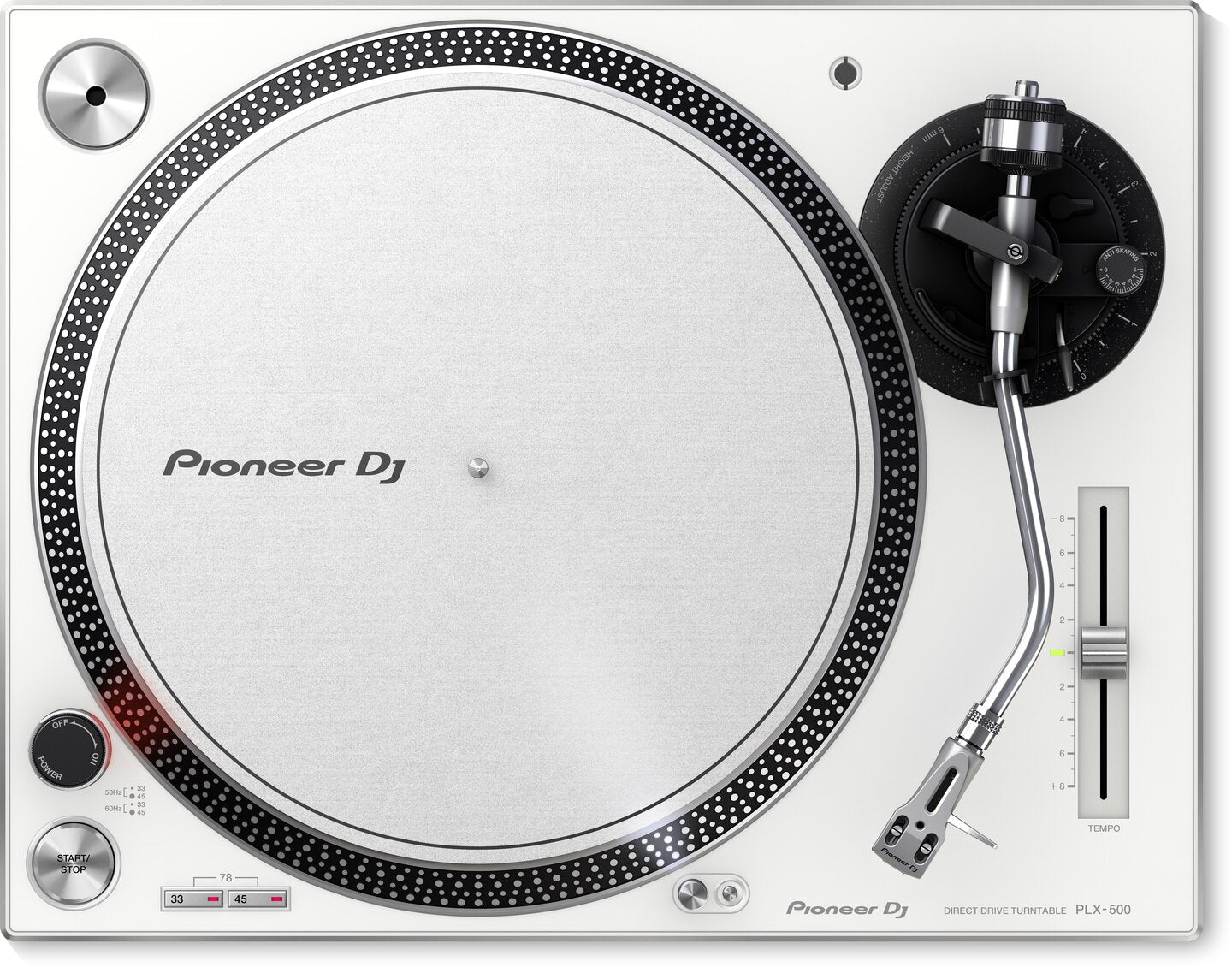 Pioneer DJ PLX - 500 Platespiller, Hvit - DJ Hub.NO