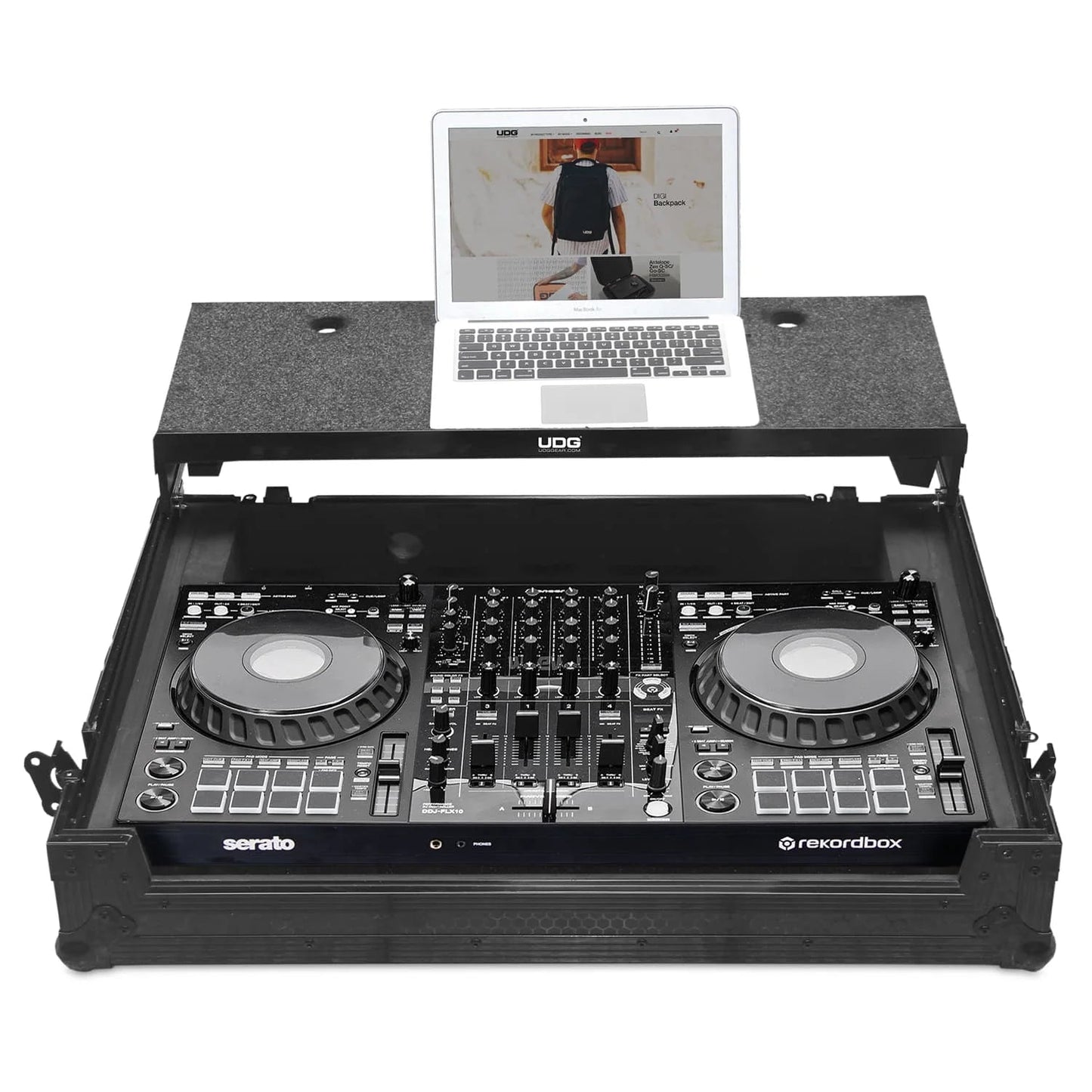 Ultimate Flight Case Pioneer DDJ - FLX10 Black Plus (L&W) - DJ Hub.NO